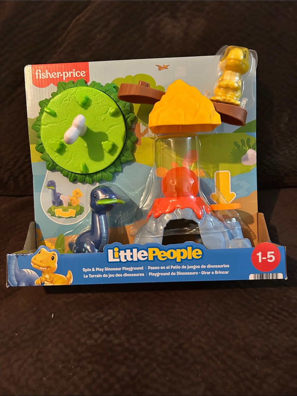 NWT 🆕 Fisher-Price Little People Spin & Play Dinosaur Playground Playset